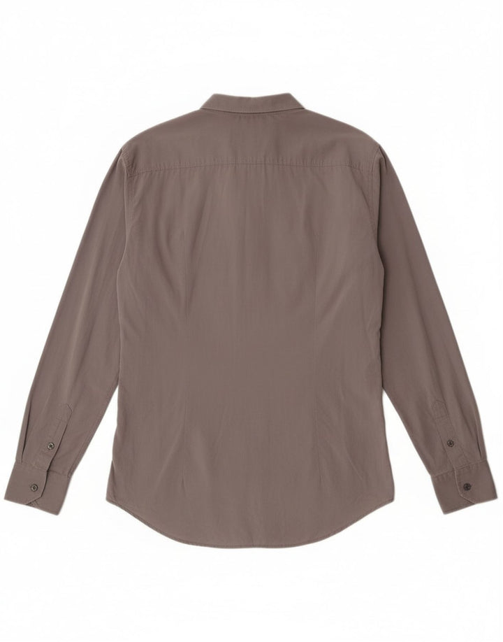 Dolce & Gabbana Herren Slim-Hemd IT 52 Large Grau Baumwolle