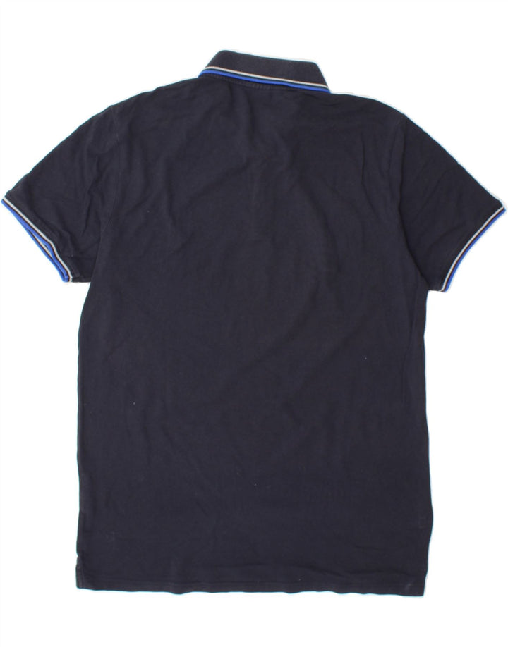 CHAMPION Mens Polo Shirt Large Navy Blue Cotton Vintage Champion and Second-Hand Champion from Messina Hembry 