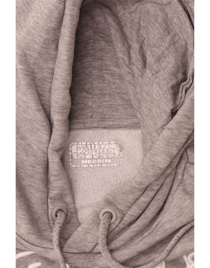 Kappa Herren Graphic Hoodie Pullover mittelgraue Baumwolle