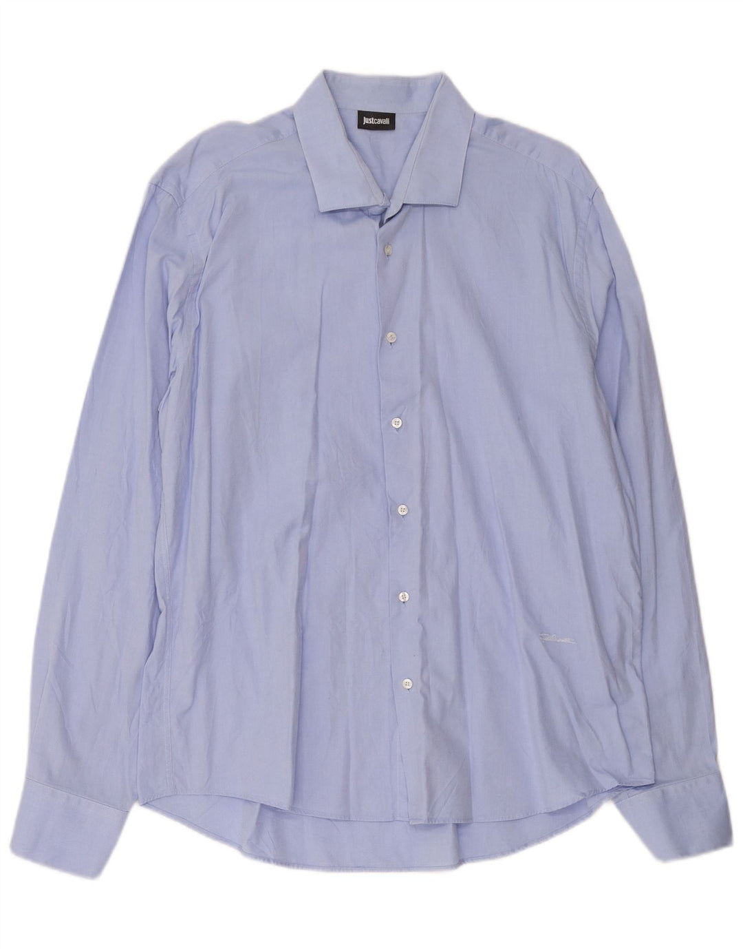 Just Cavalli Herrenhemd Größe 45 17 3/4 XL Blau