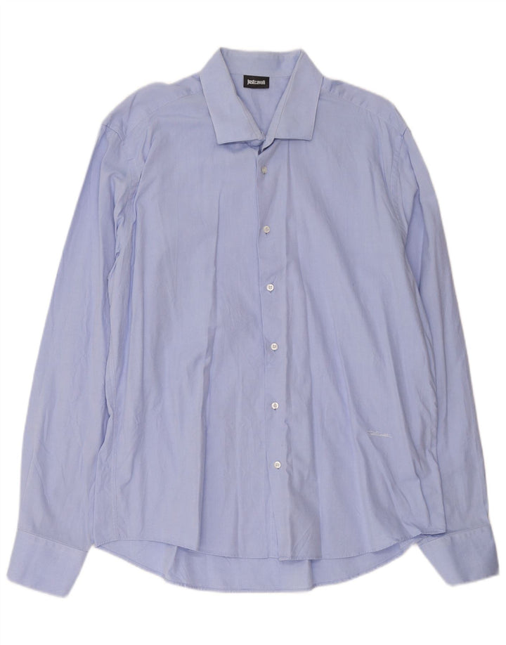 Just Cavalli Herrenhemd Größe 45 17 3/4 XL Blau