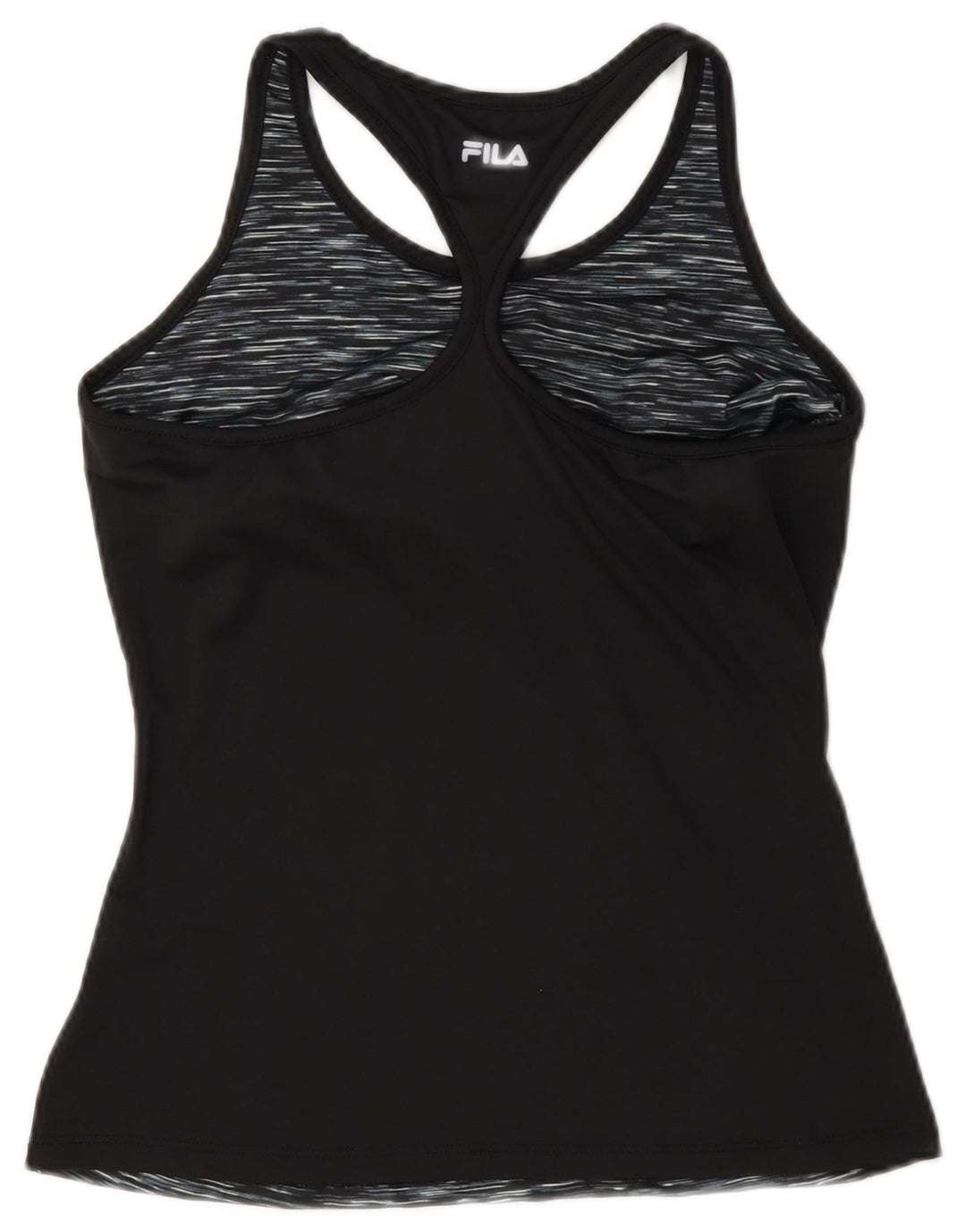 Adidas Damen Weste Top UK 12 Mittelschwarz geflecktes Polyester