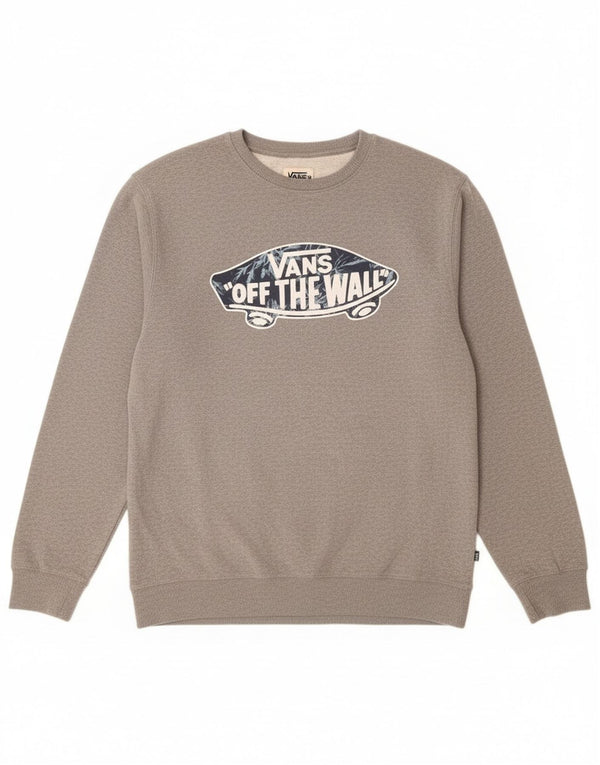 Vans Herren Grafik-Sweatshirt-Pullover XL aus grauer Baumwolle