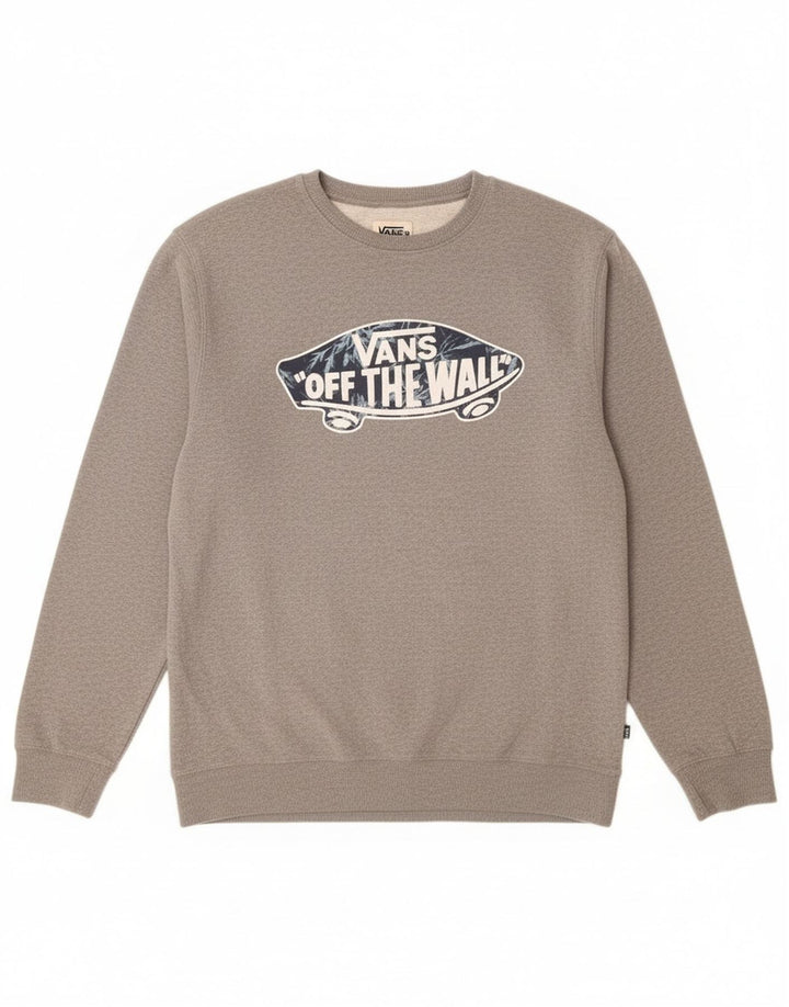Vans Herren Grafik-Sweatshirt-Pullover XL aus grauer Baumwolle