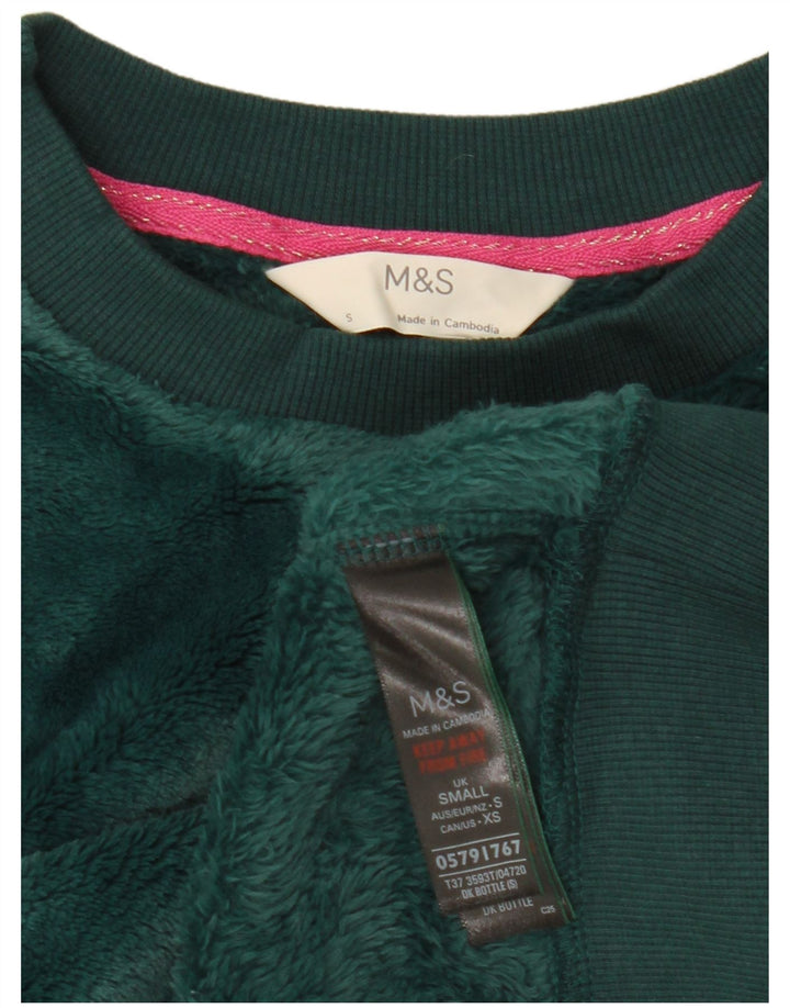 Marks & Spencer Damen-Pullover, übergroßer Crop-Sweatshirt, Gr. 10, Größe S, Grün