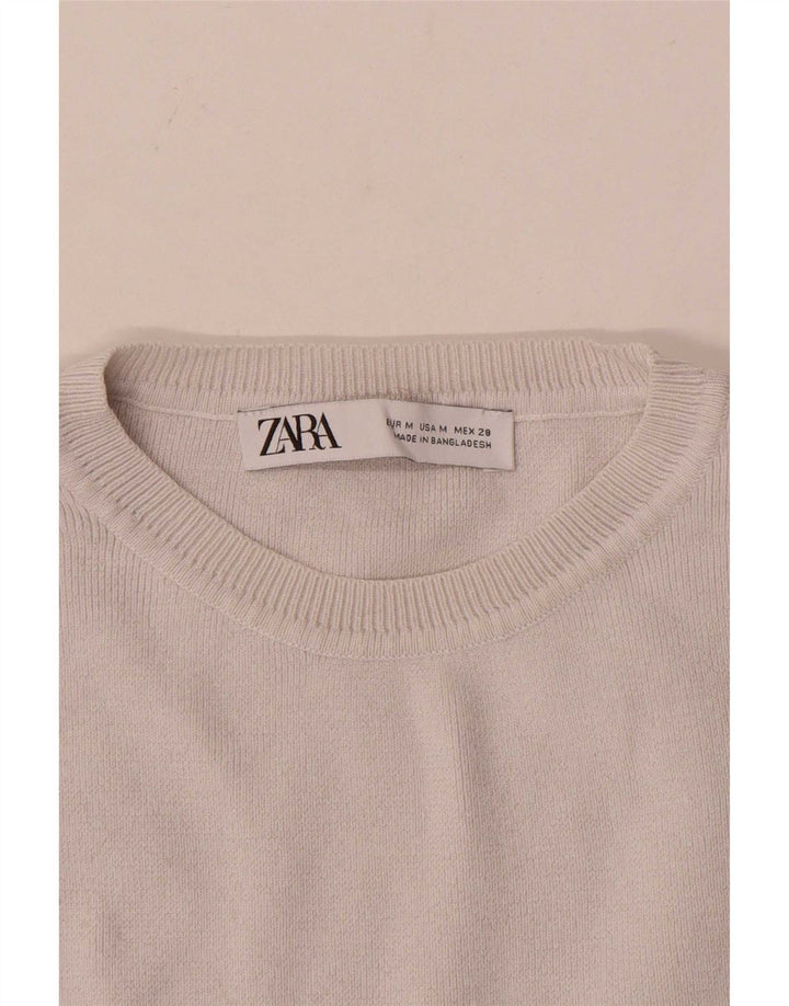 Zara Damen Crop Vest Top UK 12 Medium Beige