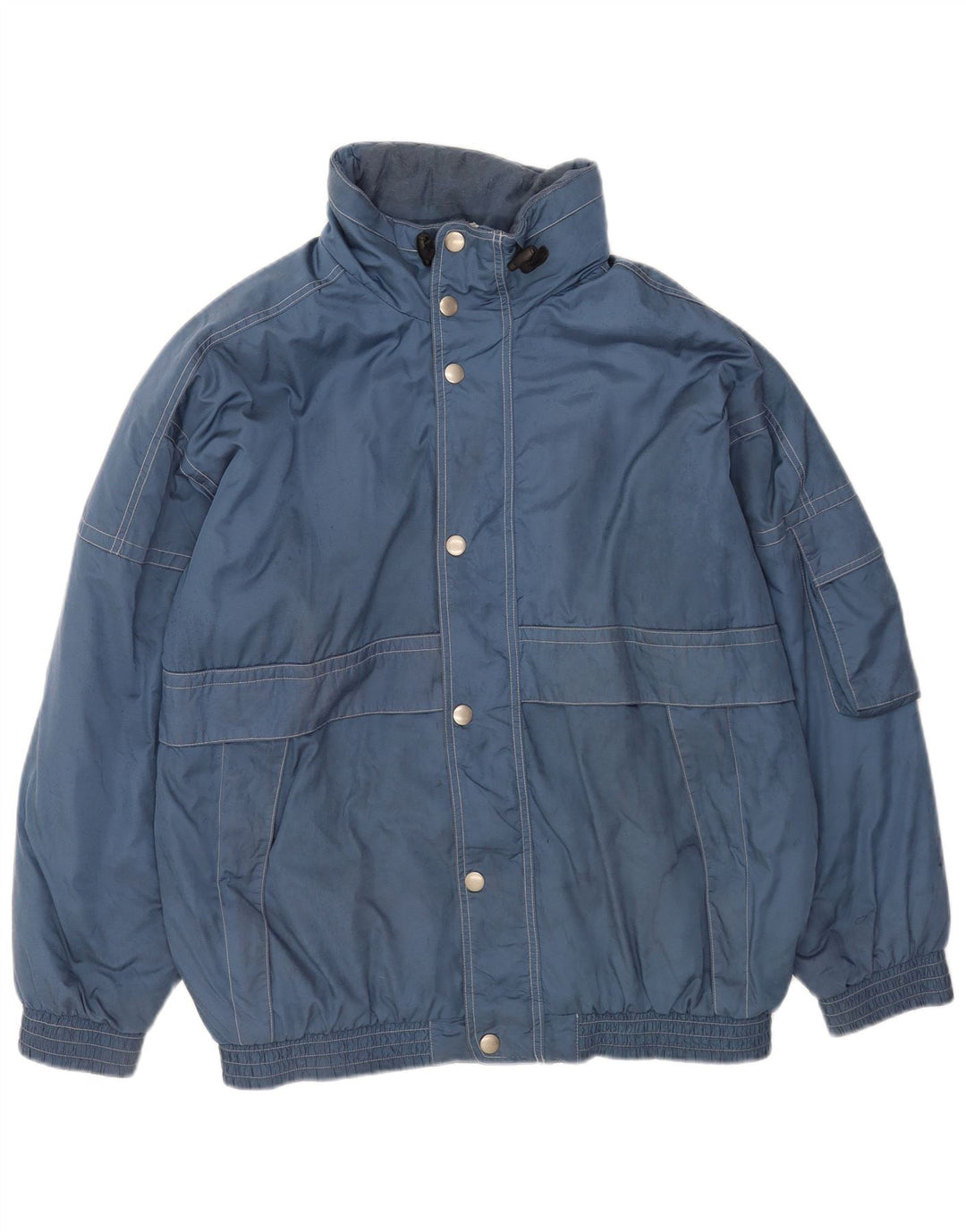 Vintage Herren Loose Fit Windjacke UK 40 Großes blaues Polyester