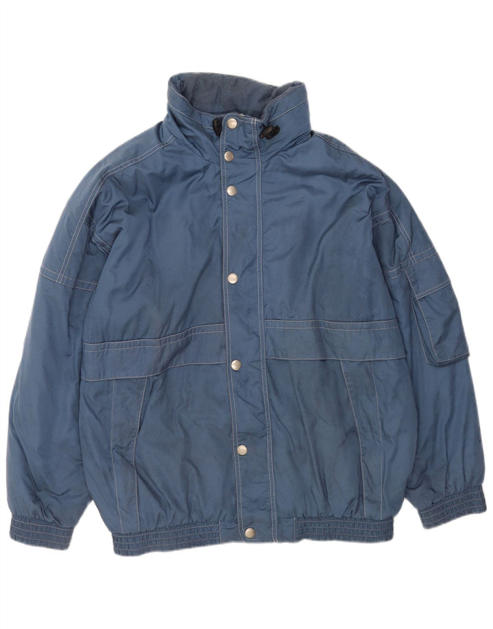 Vintage Herren Loose Fit Windjacke UK 40 Großes blaues Polyester