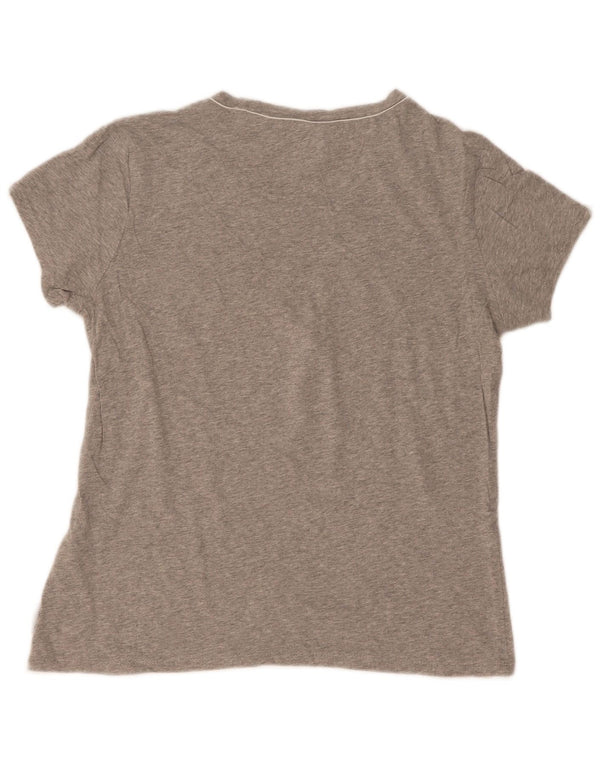 Champion Damen Easy Fit Graphic T-Shirt Top UK 14 Large Grau meliert