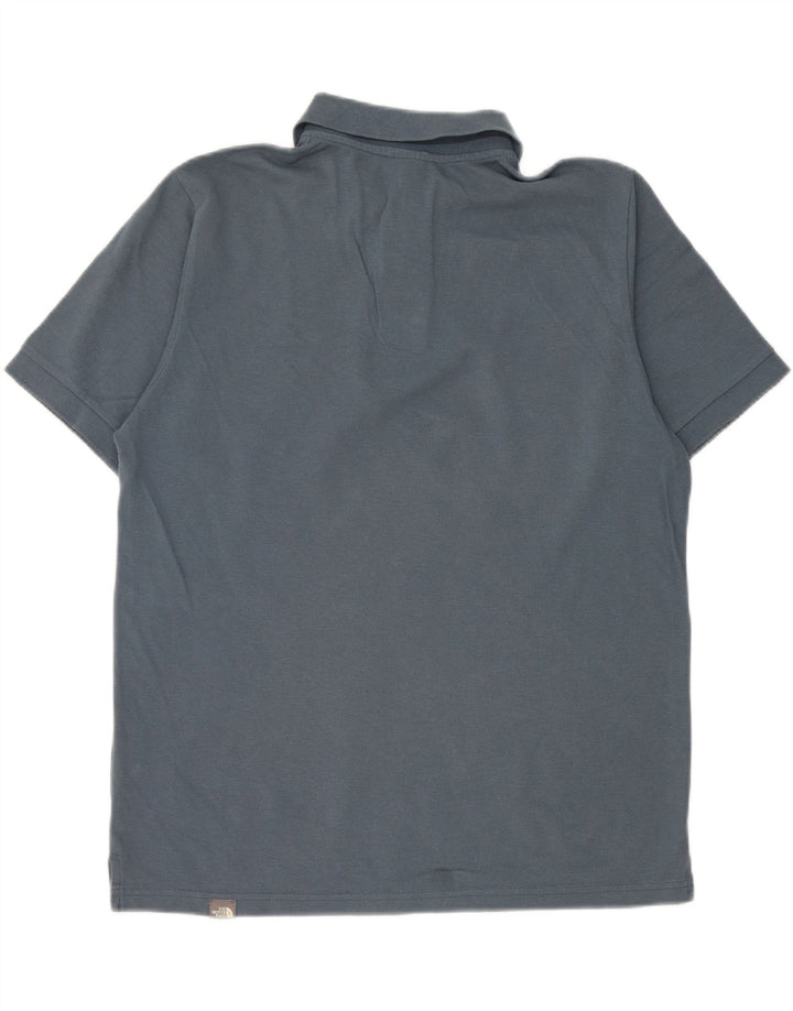 The North Face Herren-Poloshirt aus mittelblauer Baumwolle