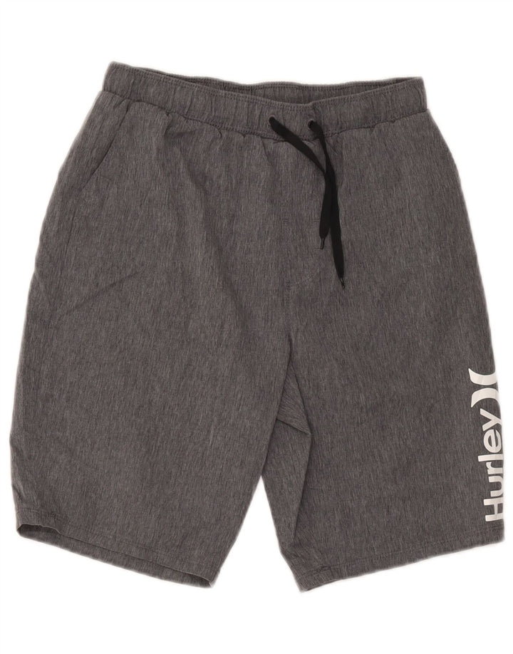 Hurley Graphic Sportshorts für Jungen, 12–13 Jahre, W28, Grau, Polyester