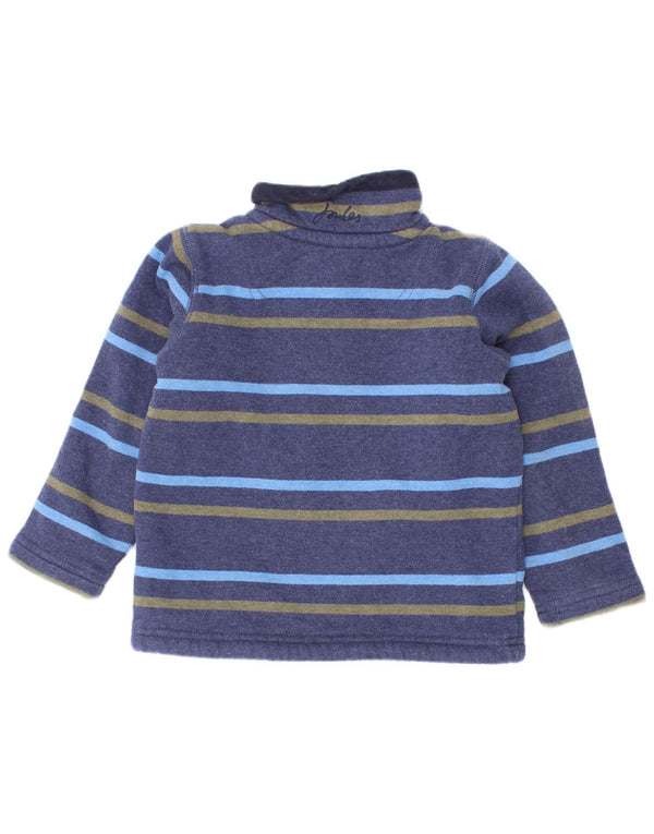 Joules Jungen-Sweatshirt mit Reißverschluss am Hals, 2–3 Jahre, blau gestreift
