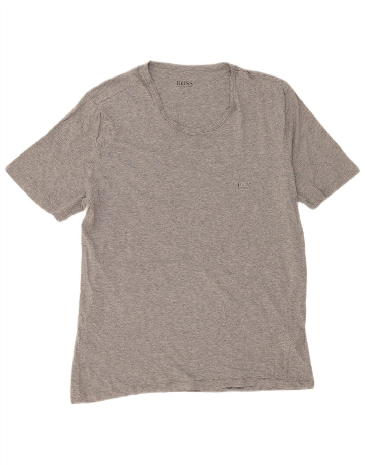 Hugo Boss Herren T-Shirt Top XL Grau Baumwolle