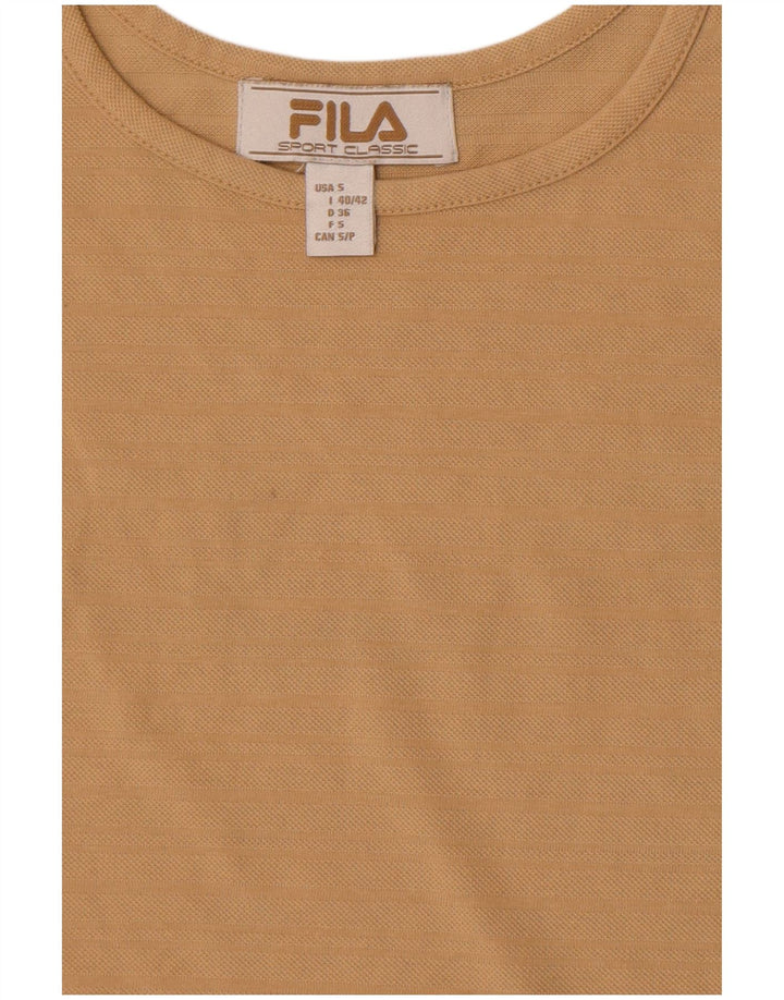 Fila Damen Crop Vest Top UK 8 Small Braun