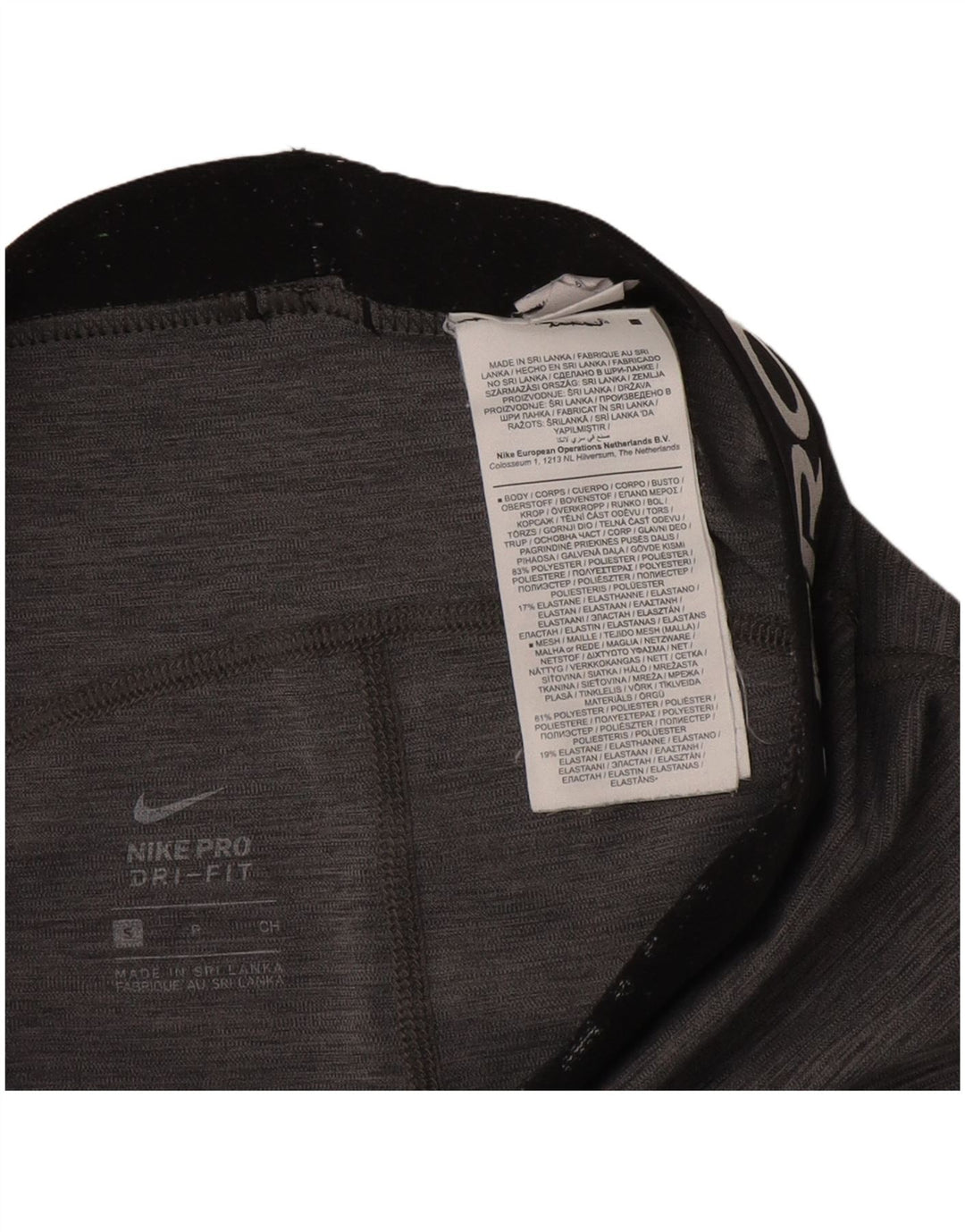 Nike Womens Dri Fit Graphic Leggings UK 10 Small Grau geflecktes Polyester