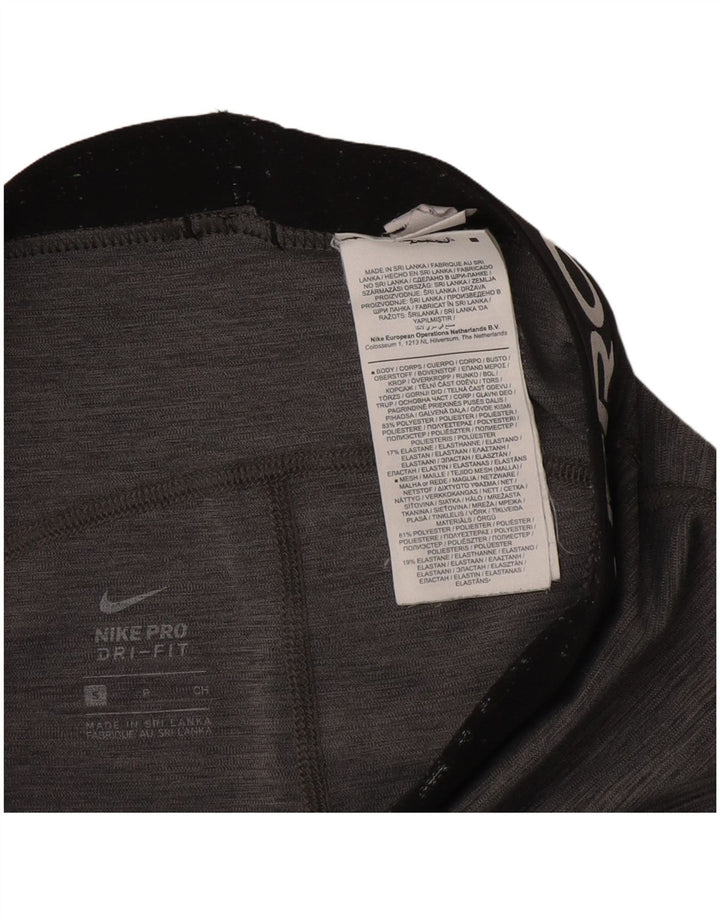 Nike Womens Dri Fit Graphic Leggings UK 10 Small Grau geflecktes Polyester