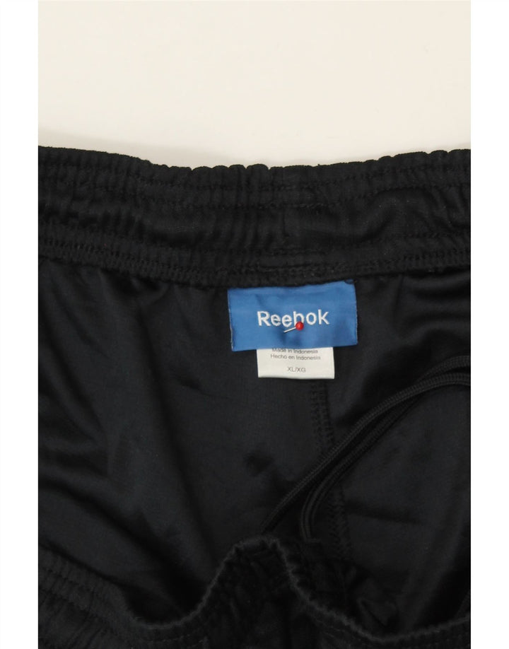 REEBOK Mens Tracksuit Trousers XL Black Polyester Vintage Reebok and Second-Hand Reebok from Messina Hembry 