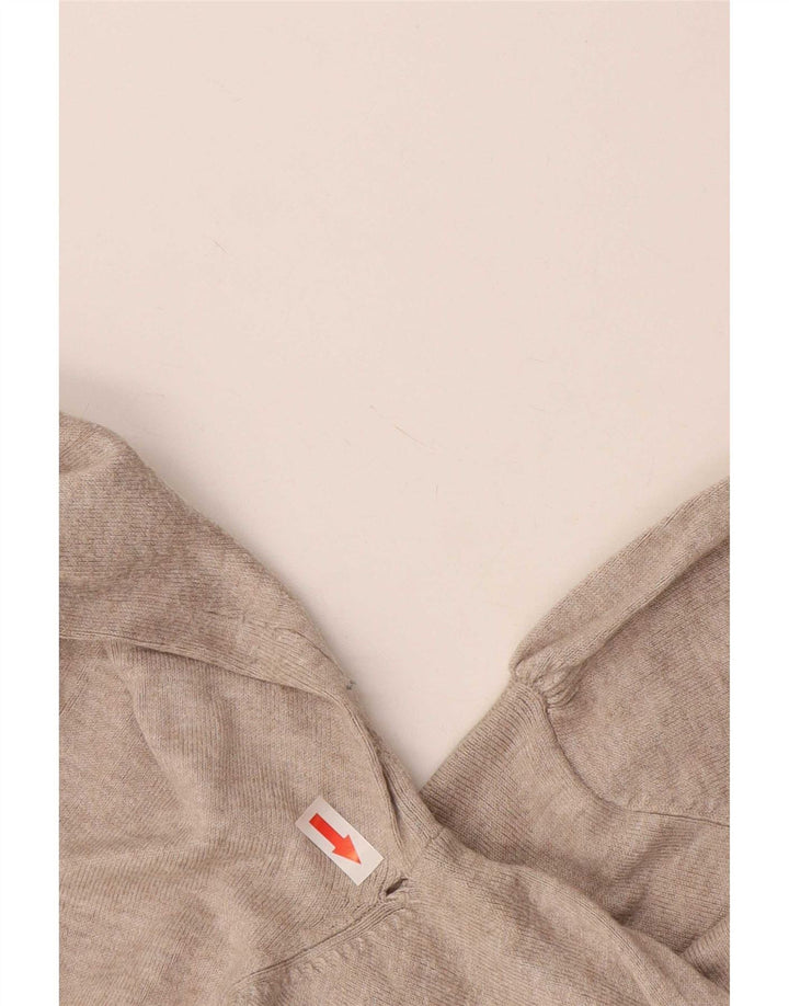 Marks & Spencer Damen Strickjacke Pullover UK 16 Large Beige Viskose