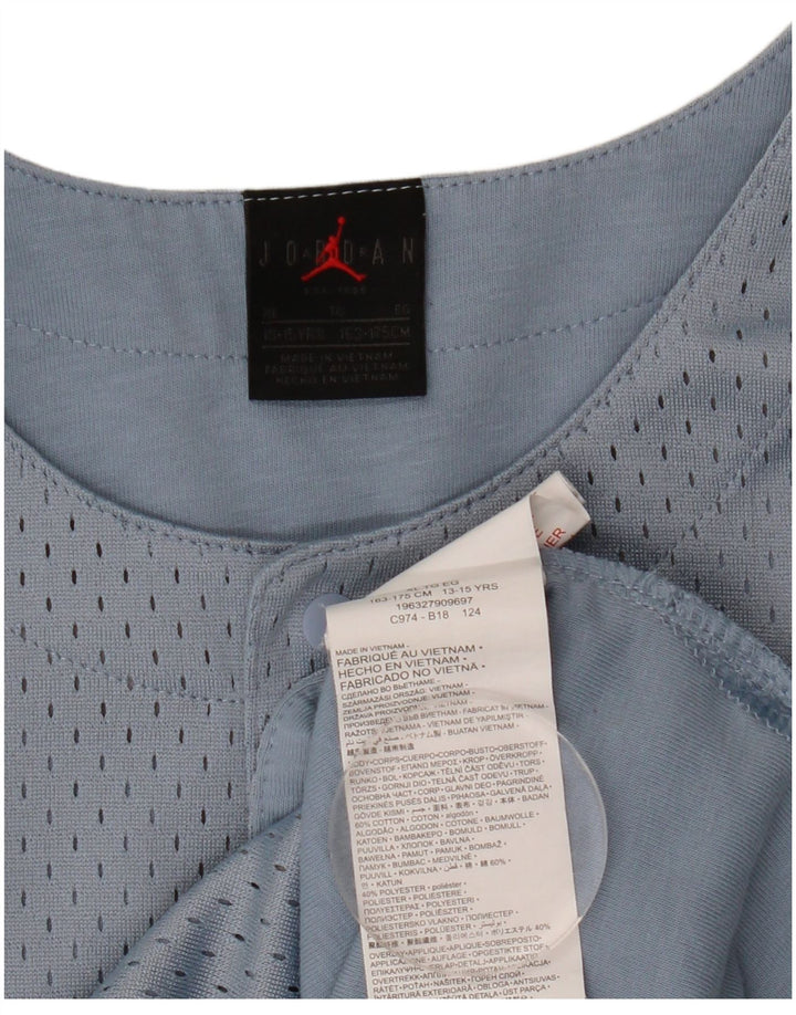 Jordan Jungen-Trainingsanzug-Top-Jacke, 13–14 Jahre, blaue Baumwolle