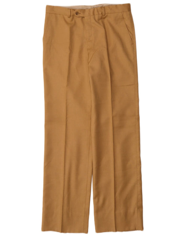 Vintage Herren gerade Anzughose IT 48 Medium W30 L32 Beige