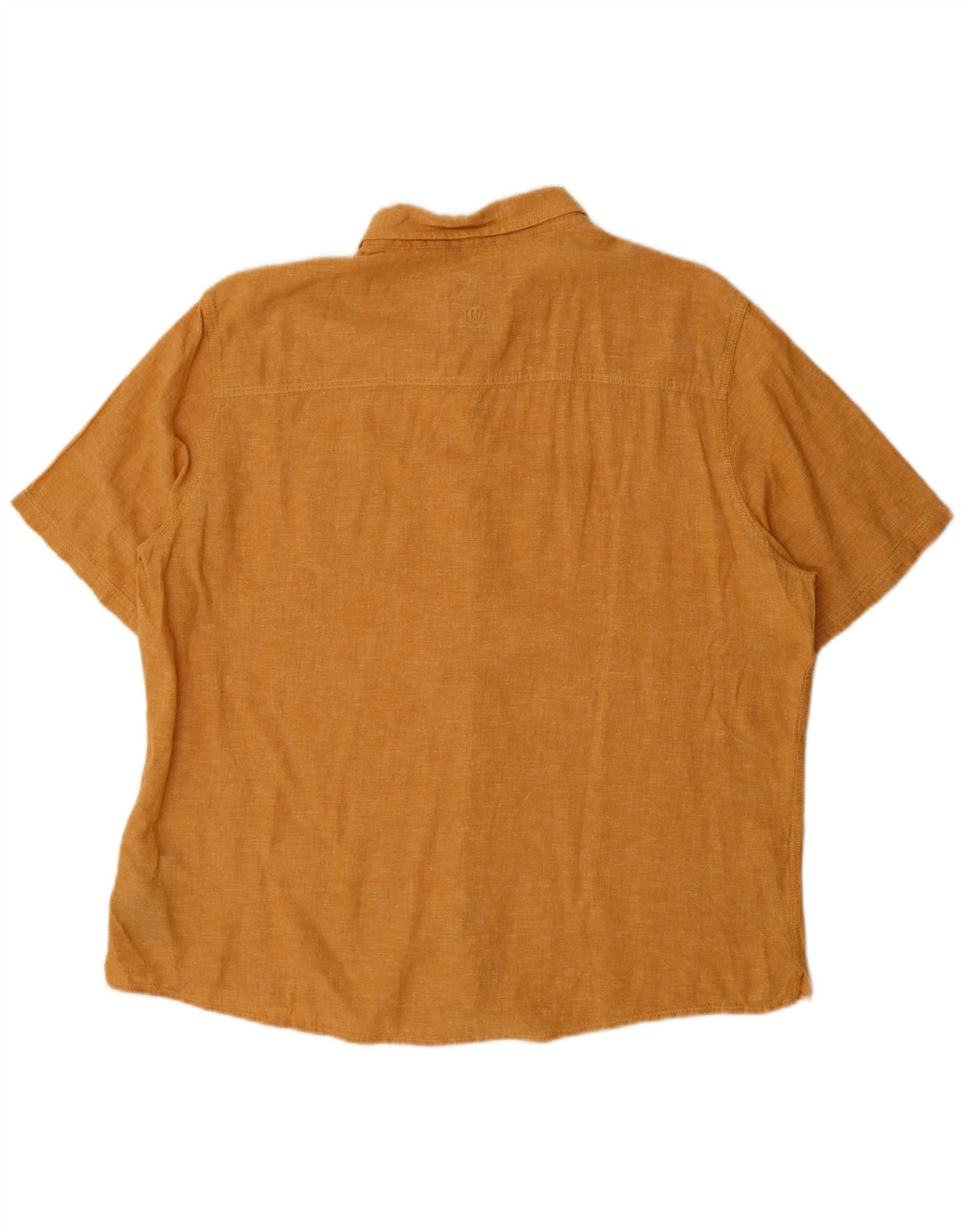 FAT FACE Herren Kurzarmhemd 2XL Gelbes Leinen