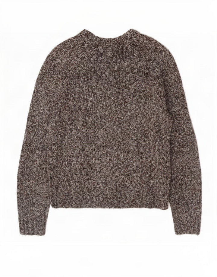 Zara Herren-Pullover mit U-Boot-Ausschnitt, groß, grau meliert
