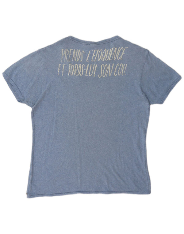 Scotch & Soda Herren Grafik T-Shirt Top XL Blau