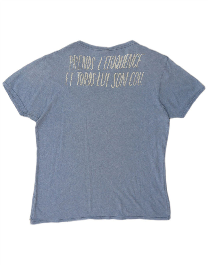 Scotch & Soda Herren Grafik T-Shirt Top XL Blau