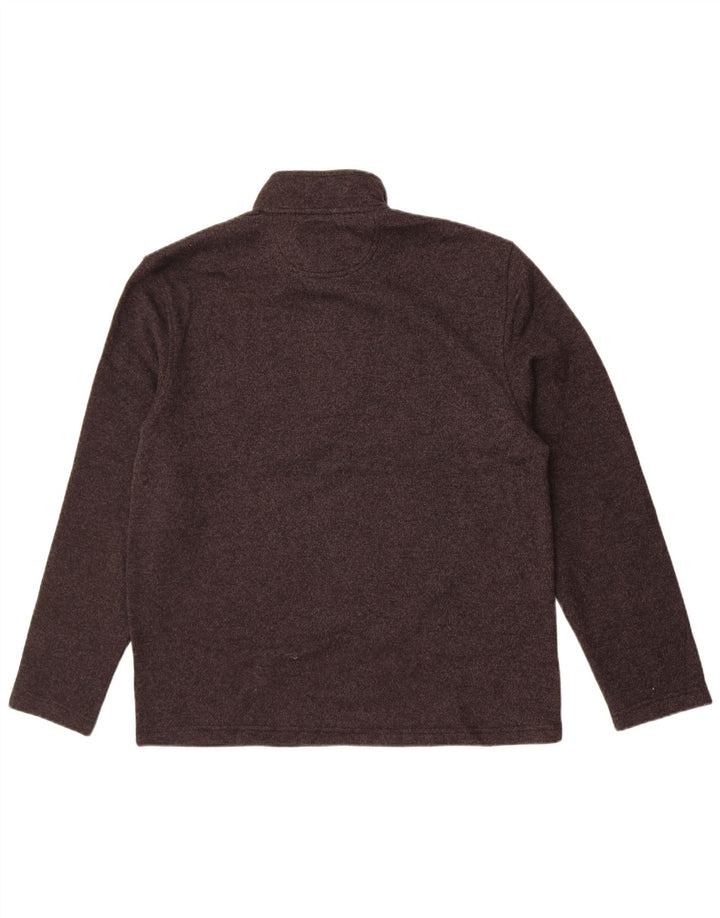 Izod Herren-Pullover mit Reißverschluss am Hals, großes graues Polyester