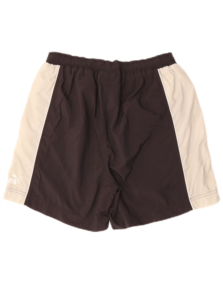 PUMA Herren-Sportshorts, groß, schwarzes Farbblock-Polyester