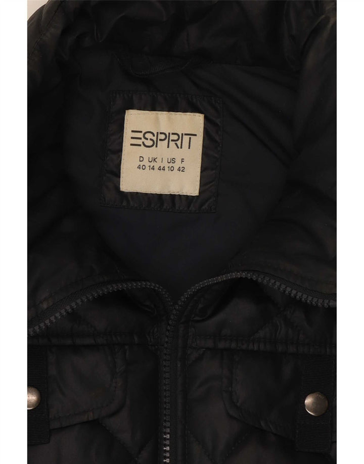 Esprit Damen Steppweste UK 14 Large Schwarz Polyester