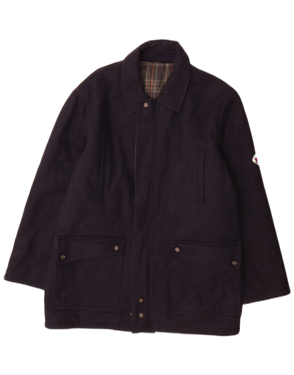 North Pole Herren Wendemantel UK 42 XL Marineblaue Wolle