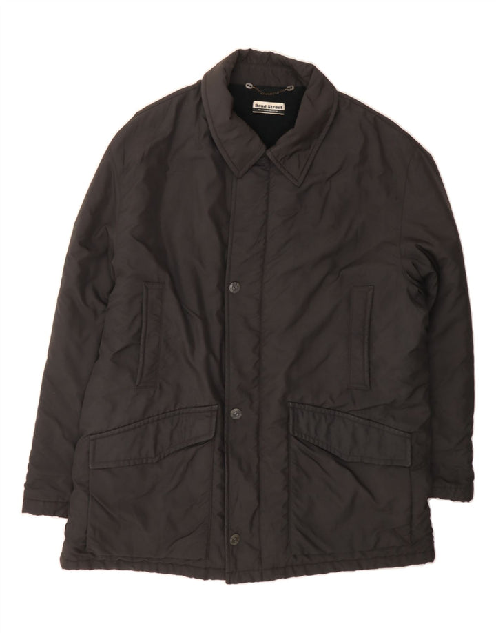 BOND STREET Mens Windbreaker Coat UK 42 XL Black Vintage Bond Street and Second-Hand Bond Street from Messina Hembry 