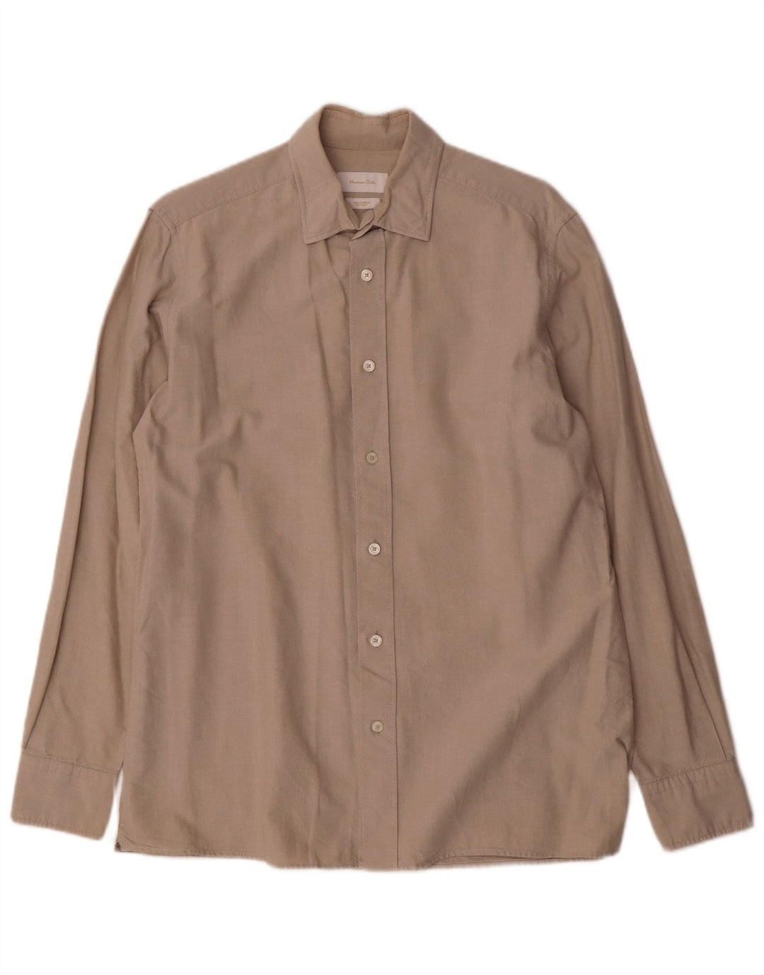 Massimo Dutti Herrenhemd Mittelbeige Baumwolle