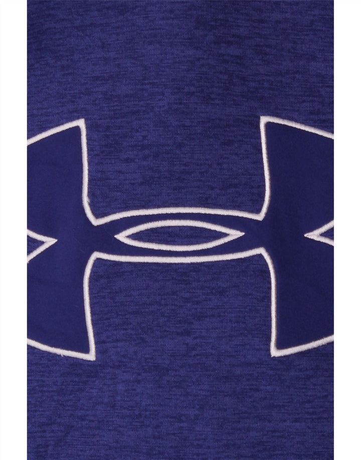 Under Armour Damen Graphic Hoodie Pullover UK 12 Medium Navy Blue Flecked