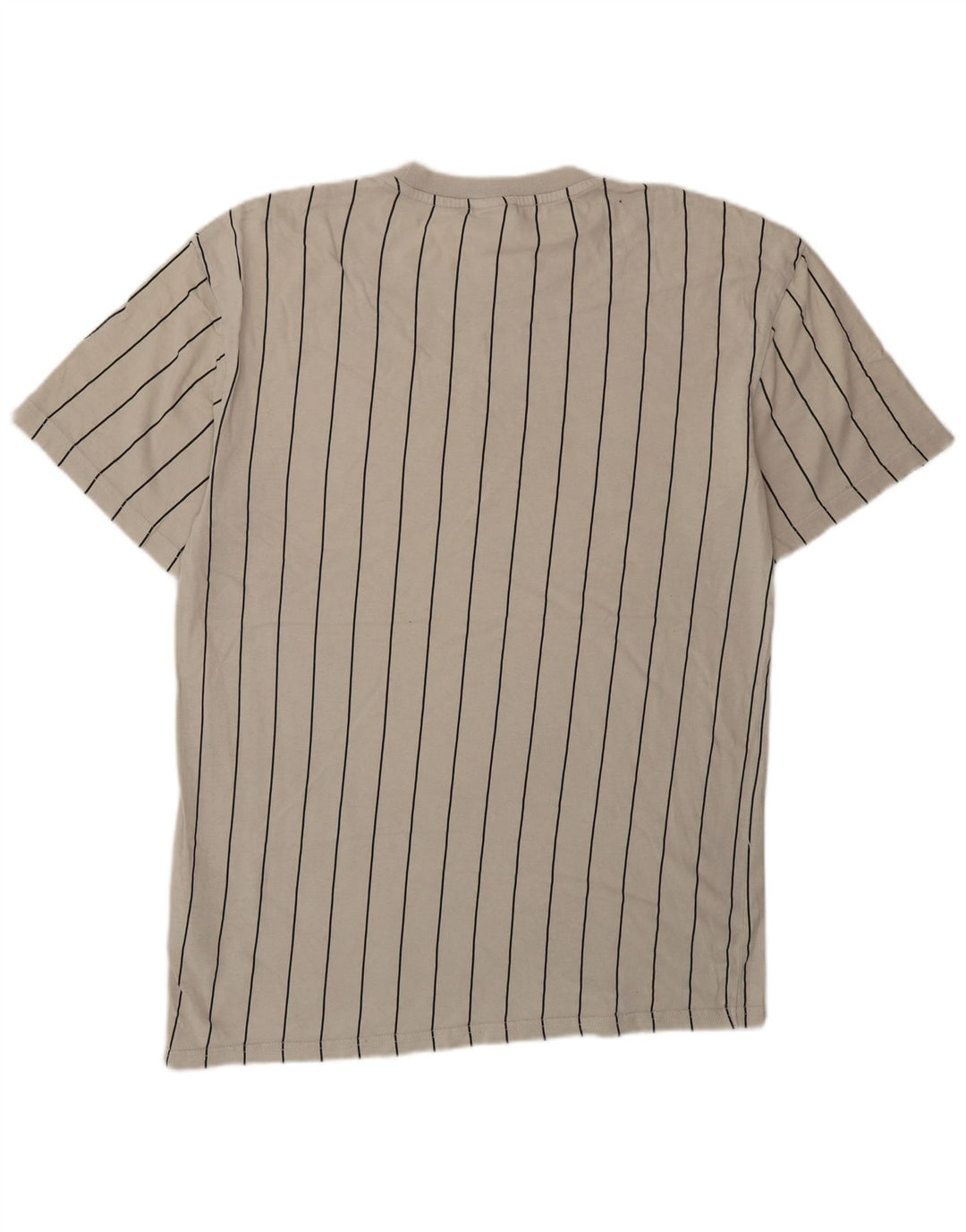 KARL KANI Herren-T-Shirt mit Grafik, Größe S, beige, gestreift, Baumwolle