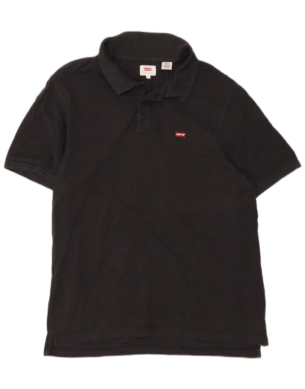 Levi's Herren-Poloshirt XL aus schwarzer Baumwolle