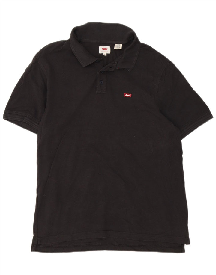 Levi's Herren-Poloshirt XL aus schwarzer Baumwolle