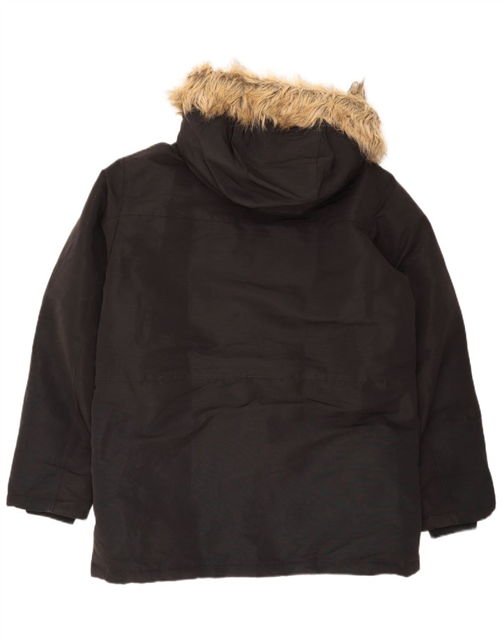 Jack & Jones Herren-Parka mit Kapuze, Größe 40, Größe L, Schwarz, Polyester