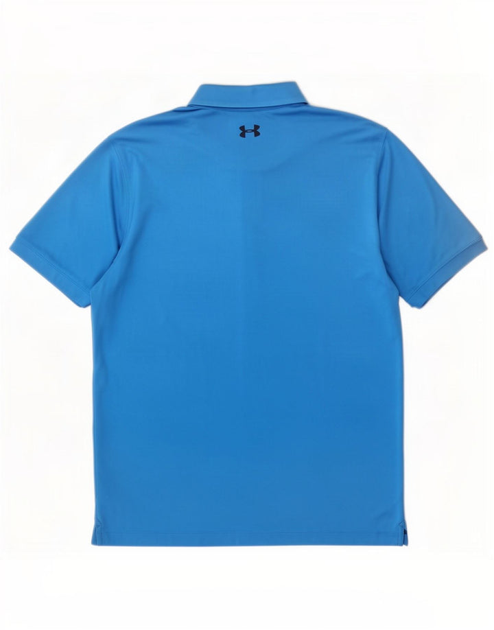 Under Armour Herren Heat Gear Poloshirt, großes blau gestreiftes Polyester