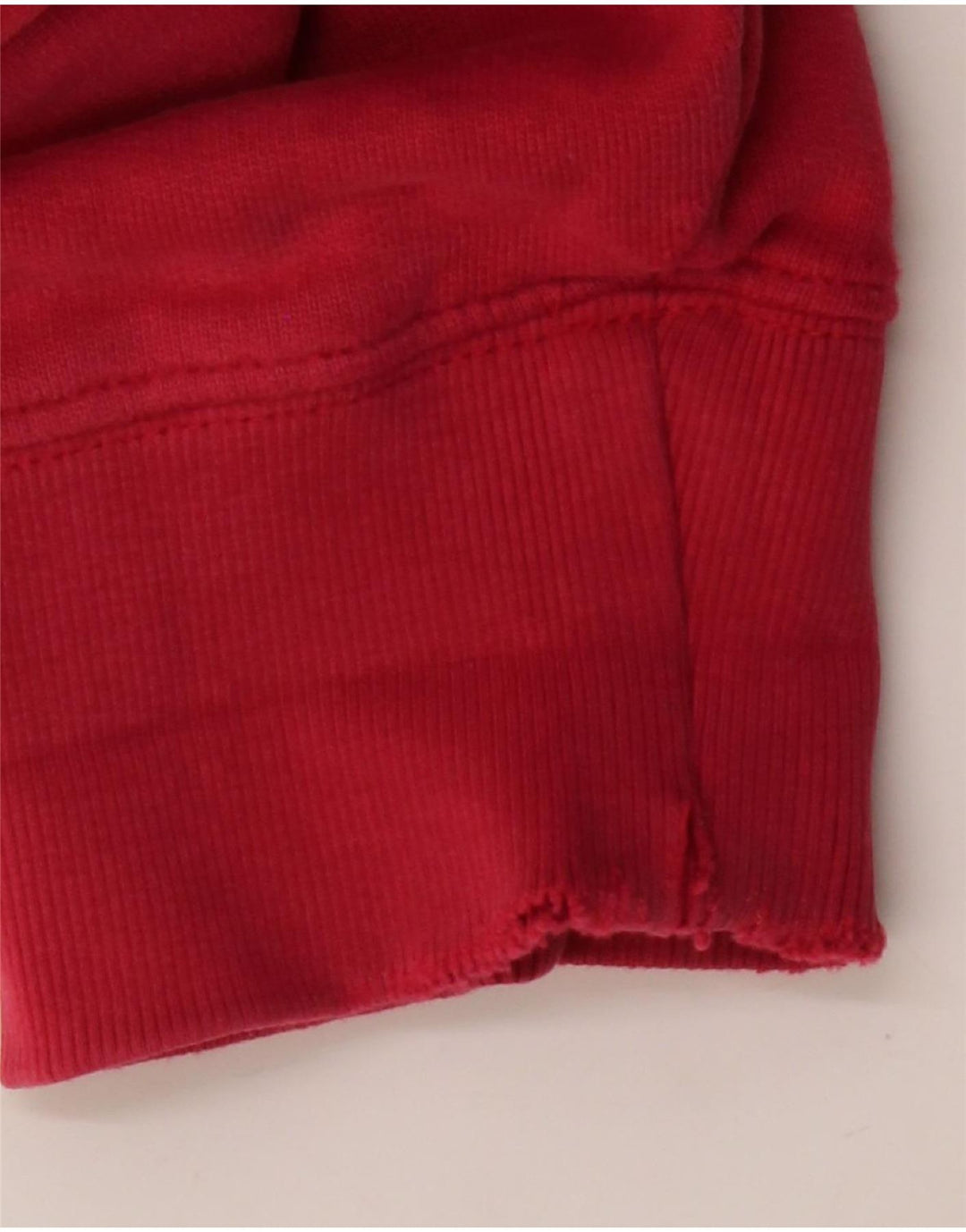 VINTAGE Herren-Kapuzenpullover mit Grafik, mittelrote Baumwolle