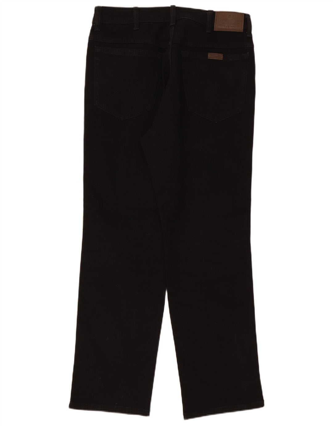 Wrangler Herren Regular Straight Jeans W34 L30 Schwarze Baumwolle