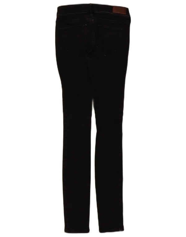 Hollister Damen Low Waist Super Skinny Jeans US 00 2XS W23 L30 Schwarz