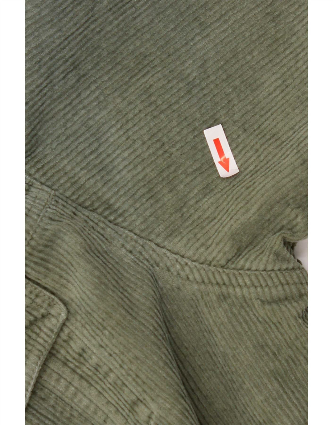 Zara Damen Übergroße Cordjacke UK 10 Small Khaki Baumwolle
