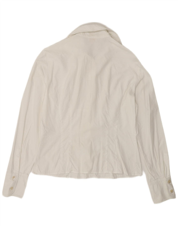 Valentino Damenhemd UK 10 Small Weiße Baumwolle