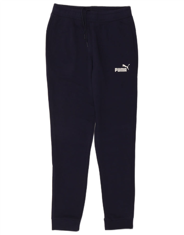 PUMA Herren-Trainingshose, Jogginghose, mittelblaue Baumwolle, Marineblau