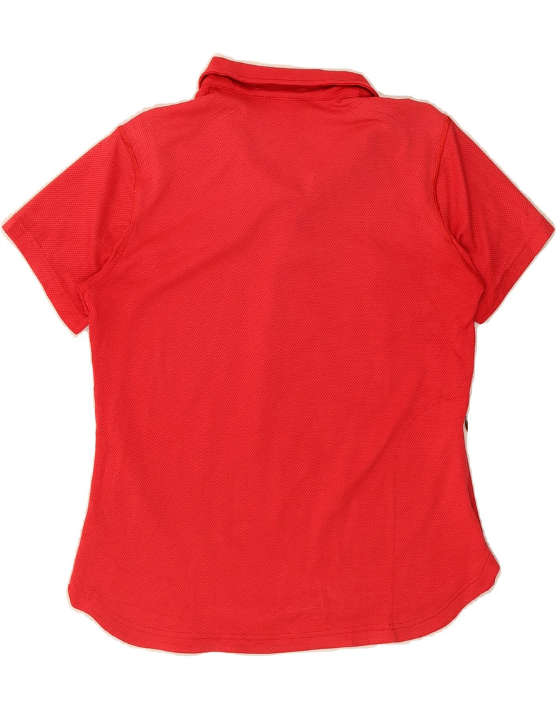 ADIDAS Womens Polo Shirt UK 16 Large Red Floral Polyester Vintage Adidas and Second-Hand Adidas from Messina Hembry 