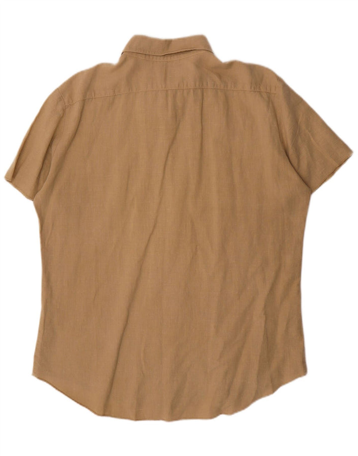 Energie Herren Kurzarmhemd Mittelbeige Leinen