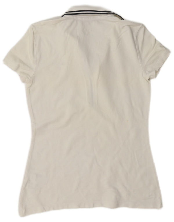 Tommy Hilfiger Damen Poloshirt UK 6 XS Weiße Baumwolle