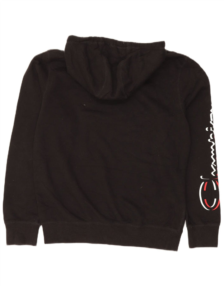 CHAMPION Herren-Kapuzenpullover mit Grafik, mittelschwarz, Baumwolle